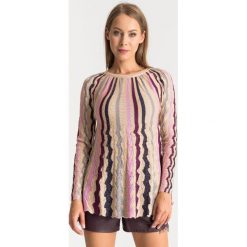 SWETER PATRIZIA PEPE. Szare swetry damskie Patrizia Pepe, xs, w paski, z materiału, bez rękawów, bez kaptura. Za 263,70 zł.