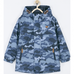 Kurtka. Szare bluzy chłopięce rozpinane BE BRAVE, z nadrukiem, z bawełny, długie, bez kaptura. Za 145,90 zł.