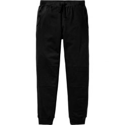 Spodnie joggingowe bonprix czarny. Czarne spodnie męskie bonprix, m, bez wzorów. Za 79,99 zł.