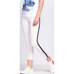 Legginsy: Biało-Czerwone Legginsy Simple Look