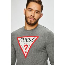 Guess Jeans - Bluza. Szare bejsbolówki męskie Guess Jeans, l, z aplikacjami, z bawełny, bez kaptura. Za 349,90 zł.