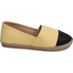 Żółte Trampki Espadryle Lniane LX116 Żółty. Żółte espadryle damskie ButyModne, bez wzorów, bez obcasa. Za 77,99 zł.