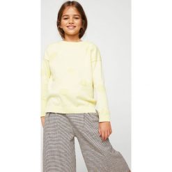 Mango Kids - Sweter dziecięcy Vale 104-164 cm. Szare swetry dziewczęce marki Mango Kids, z bawełny, z okrągłym kołnierzem. W wyprzedaży za 49,90 zł.