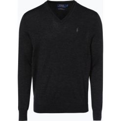 Polo Ralph Lauren - Męski sweter z wełny merino – Slim Fit, szary. Szare swetry klasyczne męskie marki Polo Ralph Lauren, xxl, z wełny, polo. Za 299,95 zł.