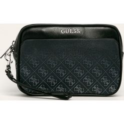Guess Jeans - Kosmetyczka. Czarne kosmetyczki męskie Guess Jeans, z aplikacjami, z poliesteru. Za 329,90 zł.