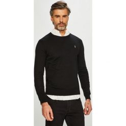 Polo Ralph Lauren - Sweter. Czarne swetry męskie Polo Ralph Lauren, xl, bez wzorów, z bawełny, z okrągłym kołnierzem, bez kaptura. Za 639,90 zł.