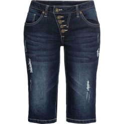 Bermudy dżinsowe bonprix ciemny denim. Niebieskie szorty damskie bonprix, z jeansu. Za 109,99 zł.