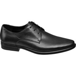 Półbuty męskie Memphis One czarne. Czarne buty wizytowe męskie marki Memphis One, z materiału, na sznurówki. Za 99,90 zł.