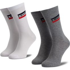 Zestaw 2 par wysokich skarpet unisex LEVI'S - 983041001 062. Szare skarpetki damskie Levi's®, bez wzorów, z elastanu. Za 44,99 zł.