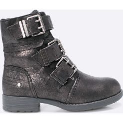 S. Oliver - Botki. Szare buty zimowe damskie S.Oliver, z materiału, z okrągłym noskiem, na obcasie. W wyprzedaży za 159,90 zł.