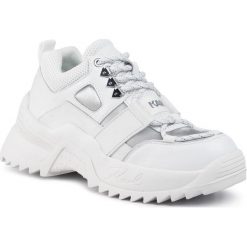 Sneakersy KARL LAGERFELD - KL61525 White Lthr/Textile. Białe półbuty damskie KARL LAGERFELD, ze skóry ekologicznej. Za 739,00 zł.