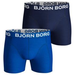 Björn Borg 2-Pak Bokserek Męskich Shorts Noos Solids L Niebieski. Niebieskie bokserki męskie Björn Borg, bez wzorów. Za 179,00 zł.