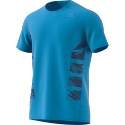 Koszulka adidas Supernova Tee M Niebiesko-Błękitna. Niebieskie koszulki męskie Adidas, m, bez wzorów, bez kołnierzyka, z krótkim rękawem, krótkie. Za 99,99 zł.