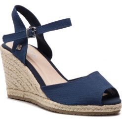 Espadryle BIG STAR - DD274A212 Navy. Niebieskie espadryle damskie marki BIG STAR, bez wzorów, ze skóry, bez obcasa, na obcasie. Za 129,00 zł.