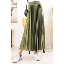 Spódnica MILEVAS KHAKI. Brązowe spódniczki damskie IVET, na co dzień, bez wzorów, eleganckie, długie, maxi. W wyprzedaży za 59,00 zł.