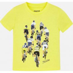 Mayoral - T-shirt dziecięcy 92-134 cm. Żółte t-shirty chłopięce Mayoral, z nadrukiem, z bawełny, bez rękawów. Za 48,90 zł.
