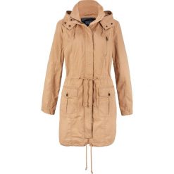 Parka przejściowa bonprix cappuccino. Pomarańczowe parki damskie bonprix, bez wzorów, bez kaptura. Za 99,99 zł.