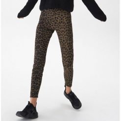 Legginsy w panterkę - Khaki. Brązowe legginsy marki House, s, z motywem zwierzęcym. Za 69,99 zł.