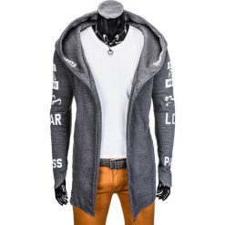 Bluzy męskie: BLUZA MĘSKA Z KAPTUREM NARZUTKA B691 – GRAFITOWA