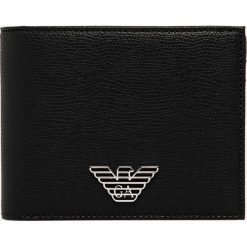 Emporio Armani - Portfel. Niebieskie portfele męskie Emporio Armani, bez wzorów, z poliesteru. Za 429,90 zł.