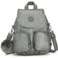 Plecak w kolorze szarym - 22 x 31 x 14 cm. Szare plecaki damskie Kipling, bez wzorów, z poliesteru. W wyprzedaży za 169,95 zł.