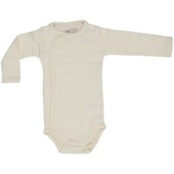 Lodger Body Romper Solid Long Sleeves Ivory 62 Beżowy. Brązowe body niemowlęce Lodger, bez wzorów, z bawełny, bez rękawów. Za 67,00 zł.