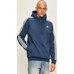 Adidas Originals - Bluza. Szare bluzy męskie adidas Originals, s, bez wzorów, z elastanu, z kapturem, z krótkim rękawem, krótkie, z kapturem. Za 279,90 zł.