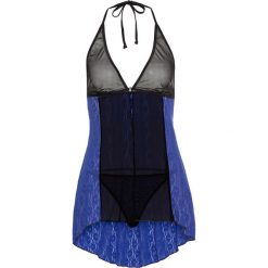 Bielizna nocna: Koszulka nocna + stringi (2 części) bonprix czarno-błękit królewski
