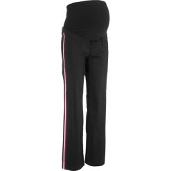 Spodnie ciążowe, szerokie nogawki bonprix czarny. Czarne spodnie sportowe damskie bonprix. Za 49,99 zł.