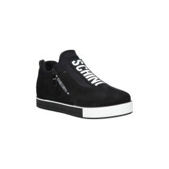 Sneakersy damskie: Tenisówki Casu Czarne buty sportowe sneakersy na platformie z ozdobnym suwakiem