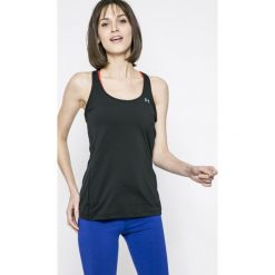 Under Armour - Top. Czarne topy damskie marki Under Armour, s, z elastanu, z okrągłym kołnierzem. W wyprzedaży za 89,90 zł.
