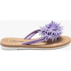 Answear - Klapki Seastar Blue. Fioletowe klapki damskie marki ANSWEAR, bez wzorów, z gumy, bez obcasa, na płaskiej podeszwie. W wyprzedaży za 39,90 zł.