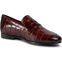 Półbuty GINO ROSSI - I020-26628DUL Brown. Pomarańczowe półbuty damskie Gino Rossi, bez wzorów, ze skóry, bez obcasa, na obcasie, bez zapięcia. Za 249,99 zł.