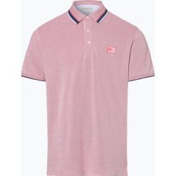 Bugatti - Męska koszulka polo, różowy. Różowe koszulki męskie marki Bugatti, m, w paski, z bawełny, bez rękawów. Za 229,95 zł.