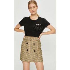 Liu Jo - Top. Szare topy damskie Liu Jo, l, z bawełny, z okrągłym kołnierzem. Za 369,90 zł.