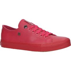Fuksjowe trampki sznurowane big star bb274739. Czerwone trampki i tenisówki damskie BIG STAR, bez wzorów, ze skóry ekologicznej, na sznurówki. W wyprzedaży za 69,99 zł.