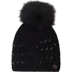 Czapka GRANADILLA - Cashmere Swaroski JG5332 Black 001. Czarne czapki damskie Granadilla, na zimę, bez wzorów, z wełny. W wyprzedaży za 289,00 zł.