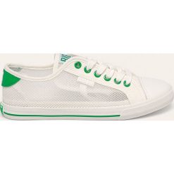 Big Star - Tenisówki. Białe trampki i tenisówki damskie BIG STAR, bez wzorów, z gumy, na sznurówki. W wyprzedaży za 69,90 zł.