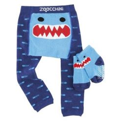 Zoocchini Legginsy i Skarpetki Rekin 6-12. Niebieskie spodnie niemowlęce marki Zoocchini. Za 61,09 zł.