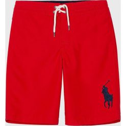 Polo Ralph Lauren - Kąpielówki dziecięce 134-176 cm. Czerwone kąpielówki chłopięce Polo Ralph Lauren, bez wzorów, z poliesteru. W wyprzedaży za 179,90 zł.
