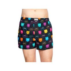 Bielizna męska Happy Socks - Cat Boxer (MJA66-9001). Różowa bokserki męskie Happy Socks, z bawełny. Za 79,90 zł.