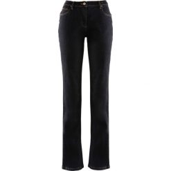 Dżinsy ze stretchem STRAIGHT, bestsellery bonprix czarny. Czarne jeansy damskie bonprix. Za 79,99 zł.