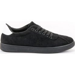 Ideal Shoes Czarne Sznurowane Obuwie. Czarne buty sportowe damskie Ideal Shoes, bez wzorów, z zamszu, sportowe. W wyprzedaży za 69,00 zł.