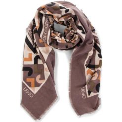 Chusta LIU JO - Foulard Geometric L N68315 T0300 Ginger 81306. Brązowe chusty damskie Liu Jo, z materiału. Za 199,00 zł.