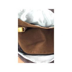 Duża torba typu shopper Mili Duo Braid MDB1 - brown. Pomarańczowe torby damskie na zakupy Militu, w paski, duże, bez dodatków. Za 189,00 zł.