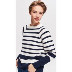 Sweter w paski - Granatowy. Niebieskie swetry klasyczne damskie marki Reserved, s, w paski. Za 59,99 zł.