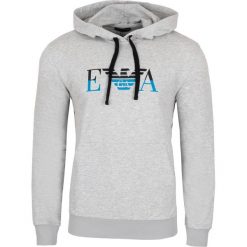Bluza Emporio Armani. Szare bluzy męskie xl, bez wzorów, z dresówki, z kapturem, bez rękawów, z kapturem. Za 489,00 zł.