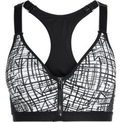 Biustonosze sportowe: Maidenform MAIDENFORM SPORTSECURE UNDERWIRE RACER BACK Biustonosz sportowy black white rhythm print