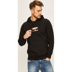 Diesel - Bluza. Czarne bluzy męskie Diesel, s, z aplikacjami, z elastanu, z kapturem, bez rękawów, z kapturem. W wyprzedaży za 539,90 zł.