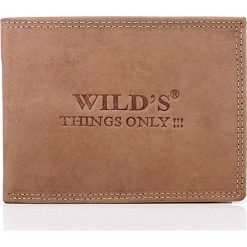 Portfel męski Wild things Only !! pojemny skórzany. Brązowe portfele męskie marki Wild, z materiału. Za 59,00 zł.